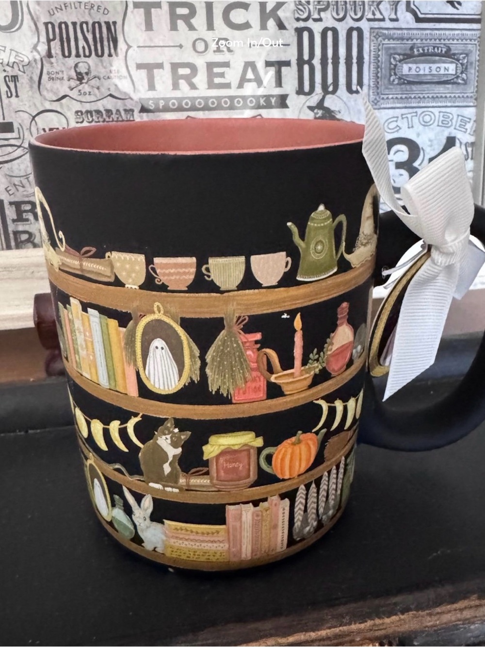 Halloween Sunday Morning, Plants, Books, Cats and More Mug NEW Viral